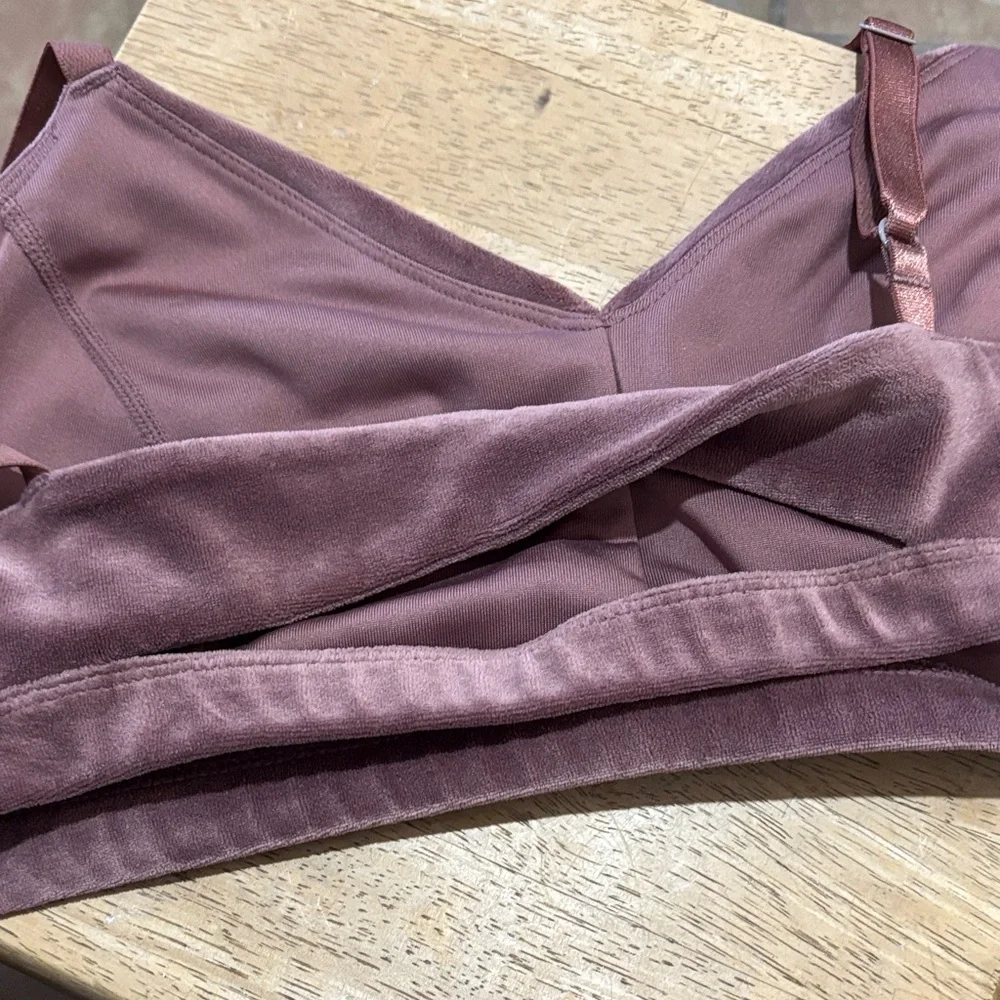 JoyLab Mauve Pink Velvet Bandeau Bra - Picture 6 of 8